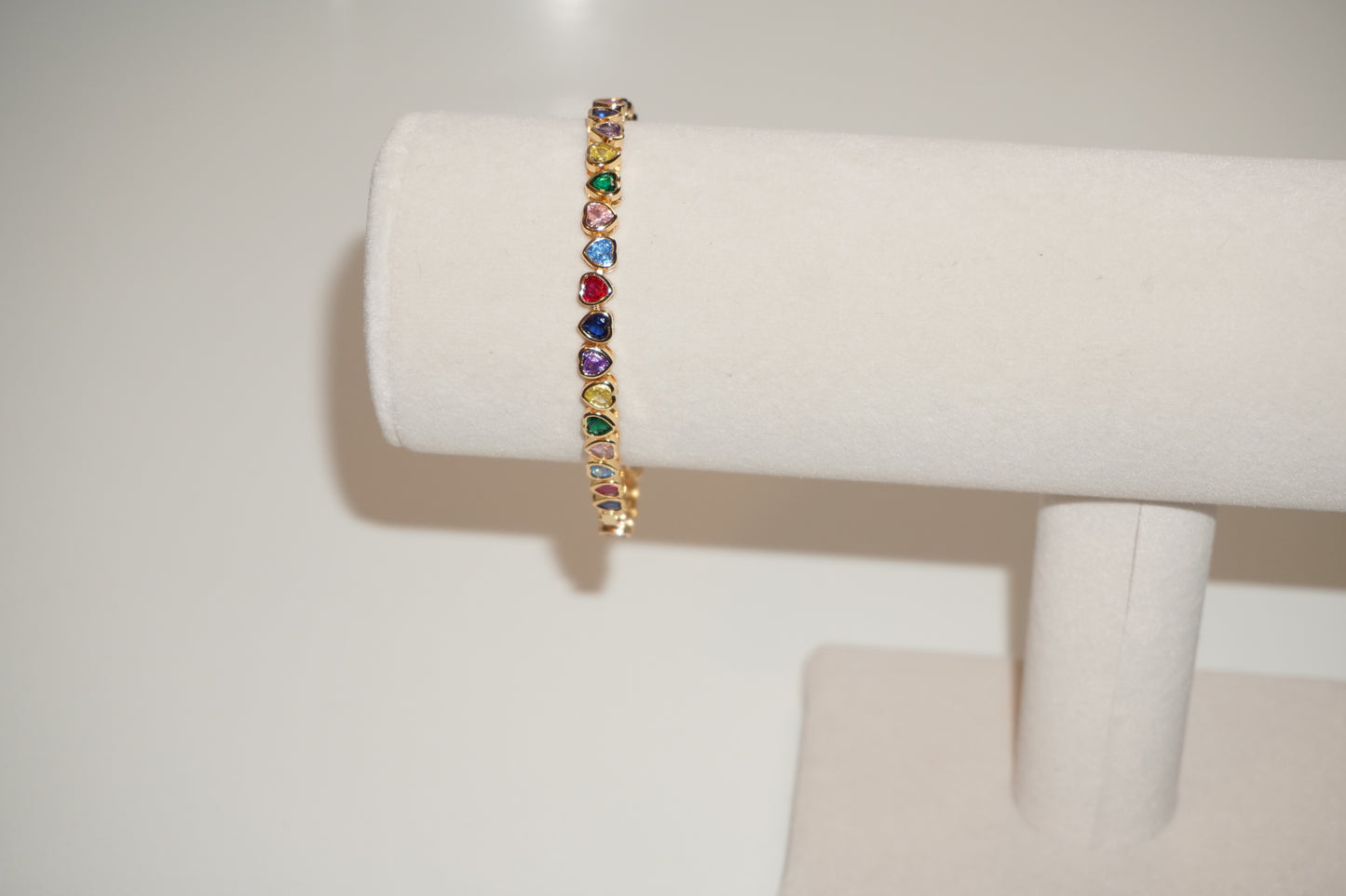 Rainbow Heart Shaped Bracelet