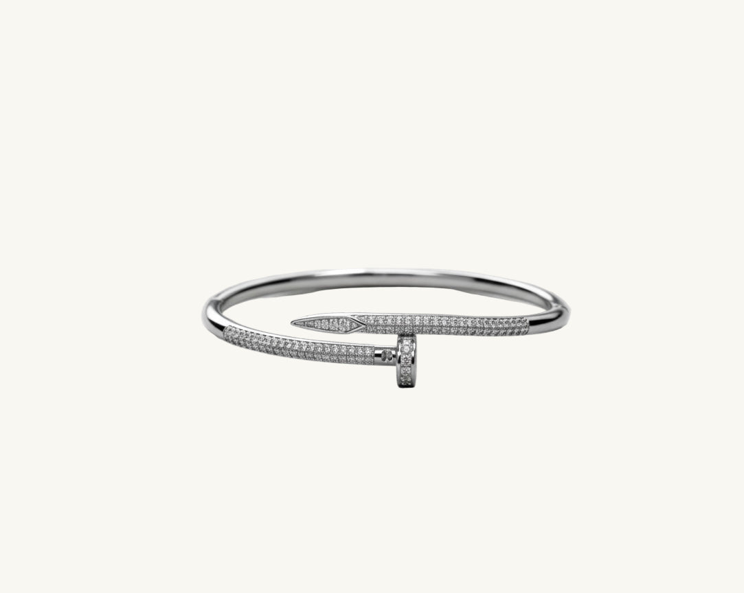Silver Eternal Edge Bangle