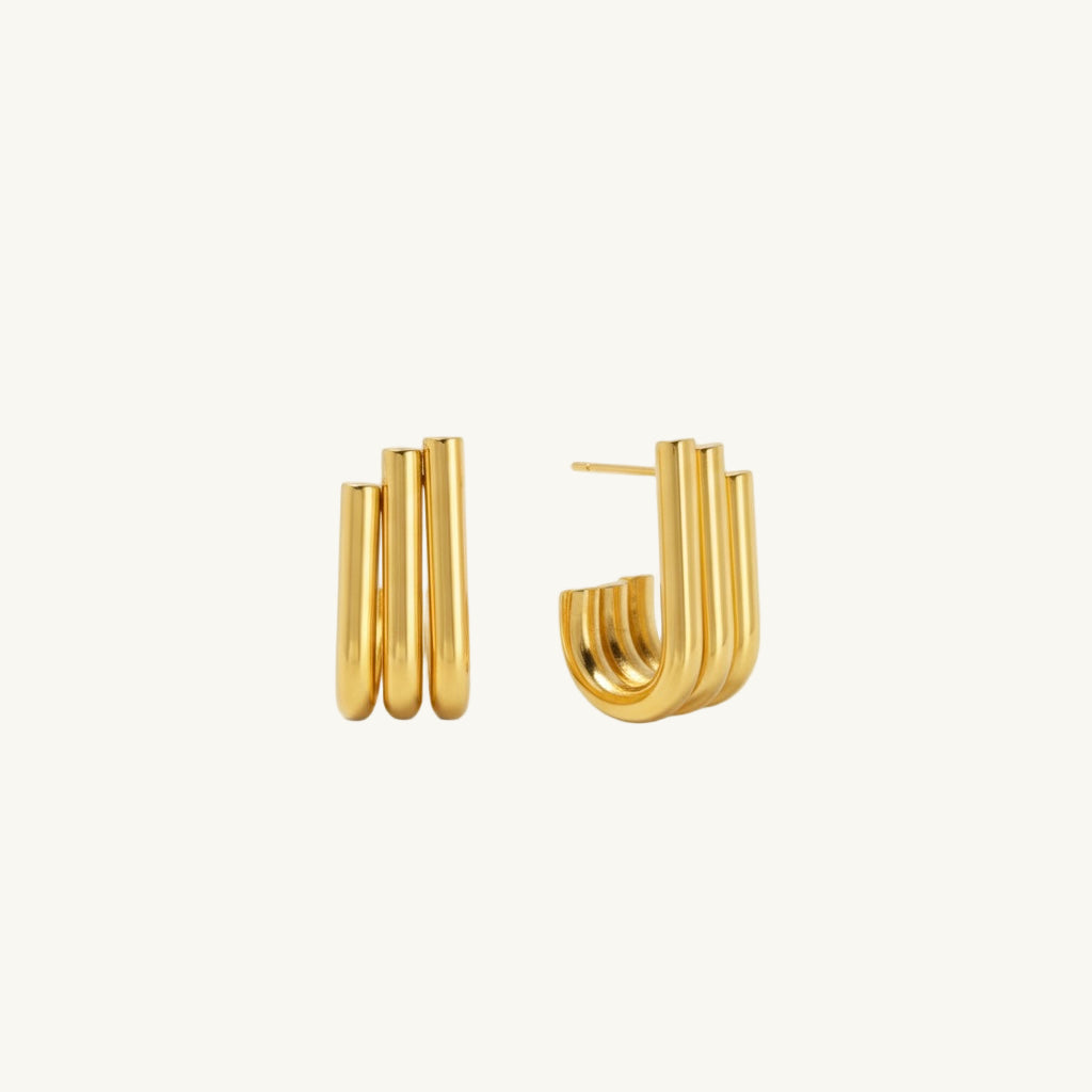 Gold Trio Hoops