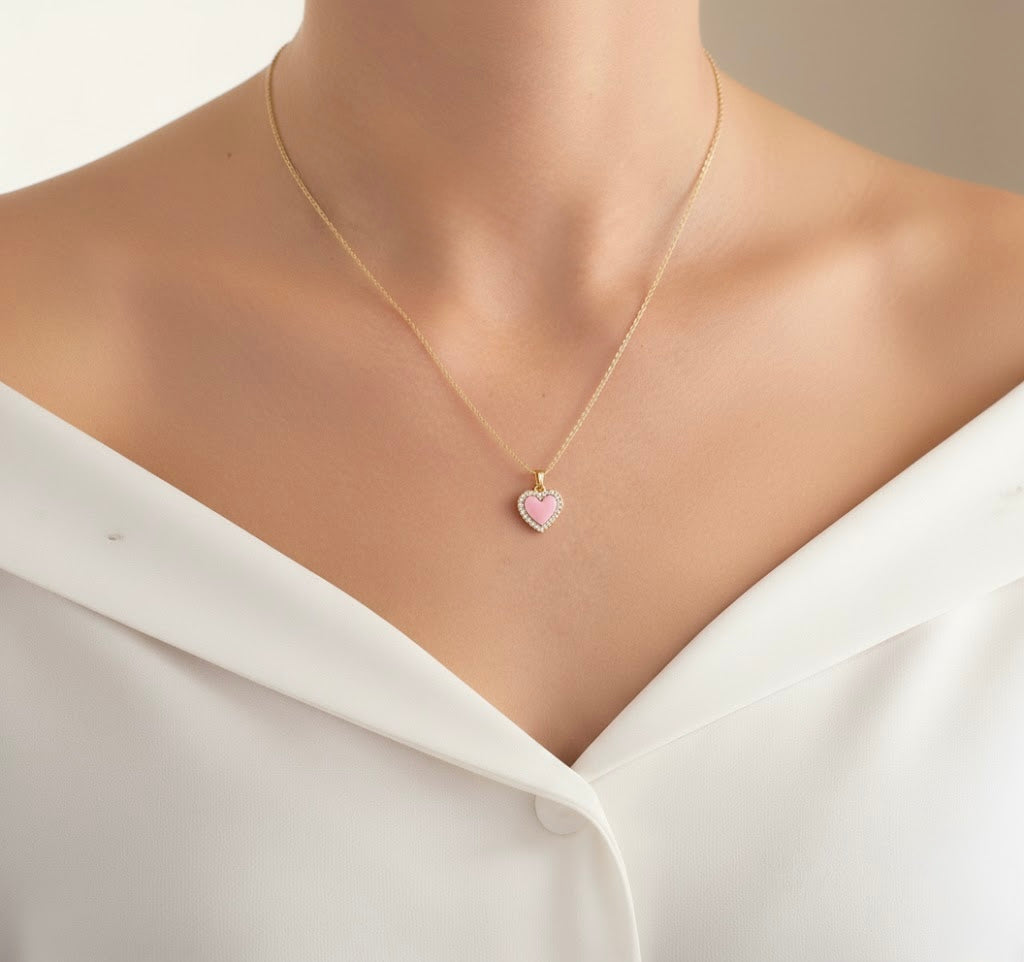 Blush Heart Necklace