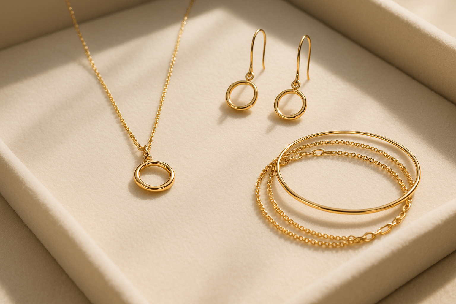 Necklace, earring and bracelets 